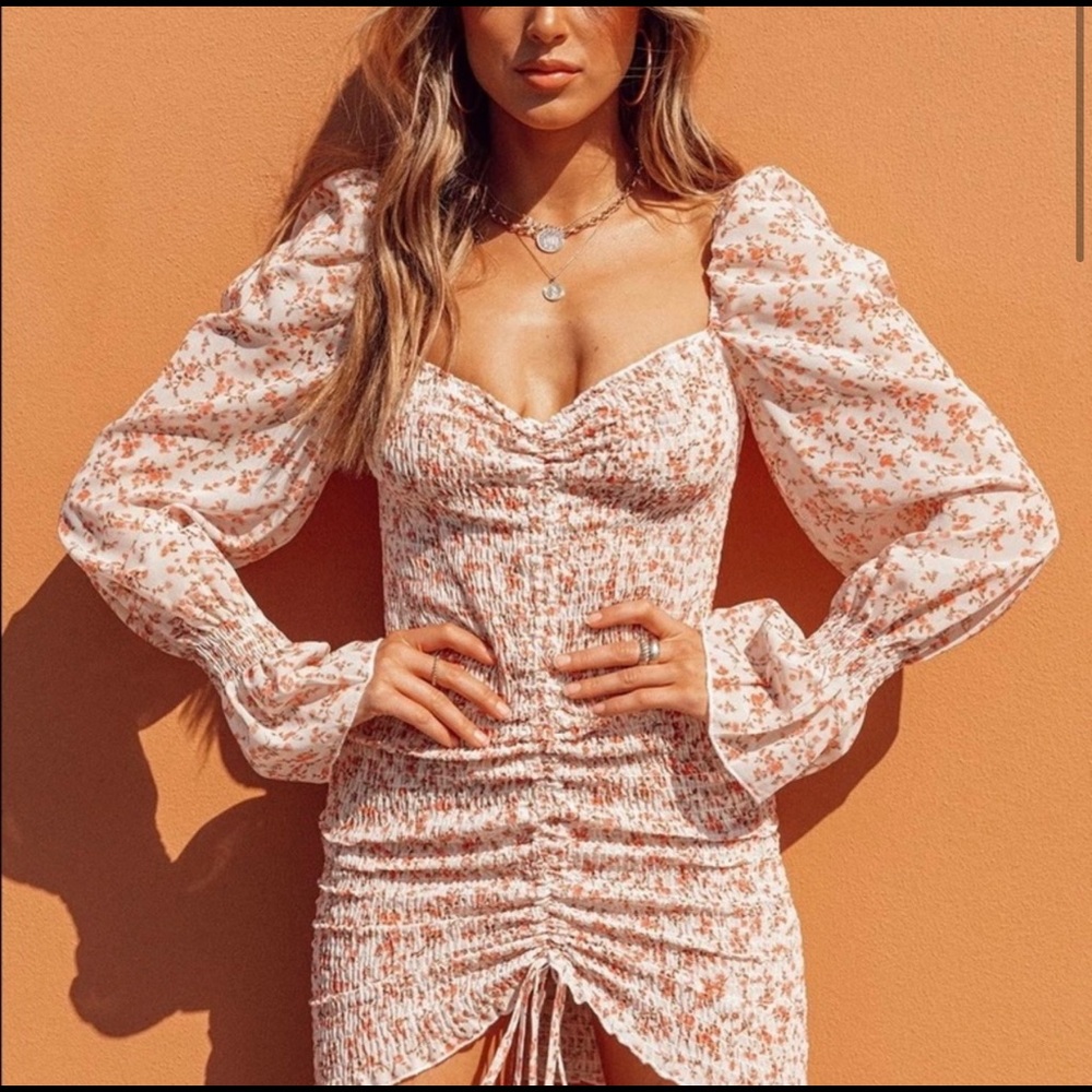 Princess Polly Long Sleeve Floral Mini Dress